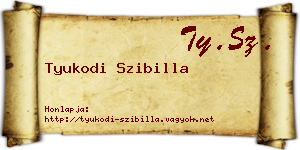 Tyukodi Szibilla névjegykártya